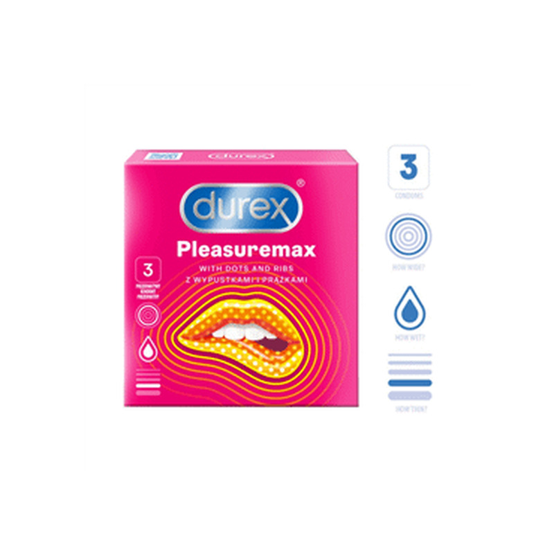 Kondoomid DUREX Pleasuremax 3tk