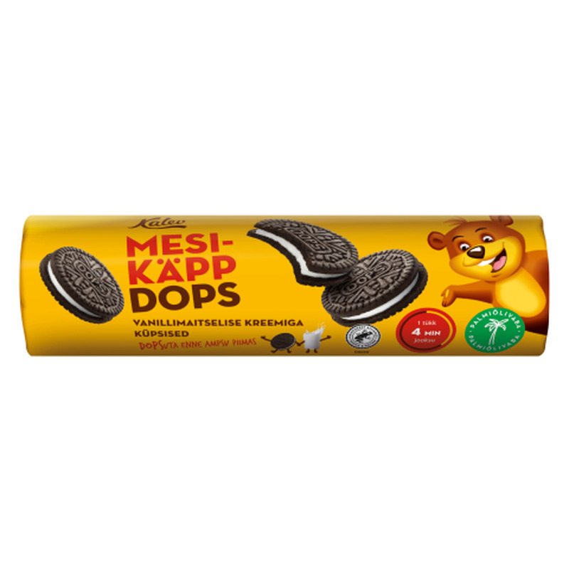 Küpsised vanillimaitselise täidisega Dops Mesikäpp 210g