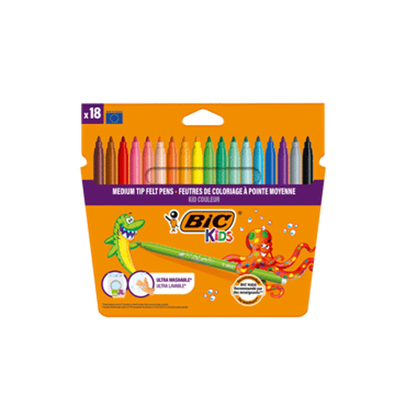 Viltpliiatsid BIC Kids 18 värvi