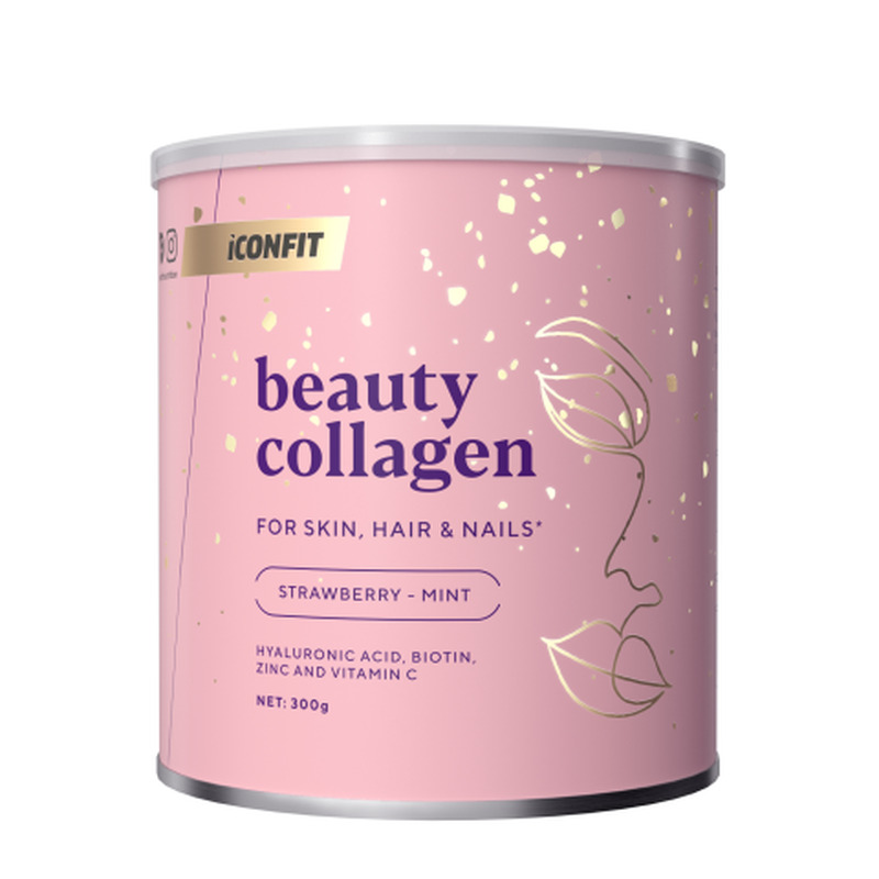 Ilu kollageen maasika ja mindimaitseline magusainega IconFit 300g