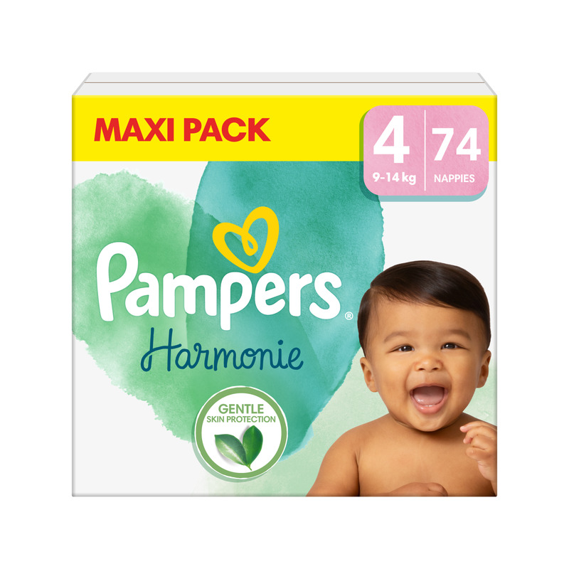 Pampers Harmonie Teipmähkmed, Suurus 4, 74 Mähet, 9-14kg