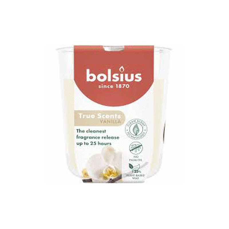 Küünal klaasis BOLSIUS vanilla 8x7.3cm