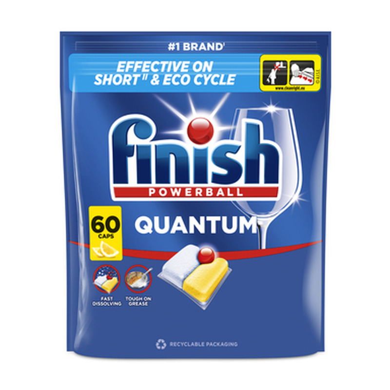 Nõudepesu tabletid Quantum Lemon, FINISH, 60 tk