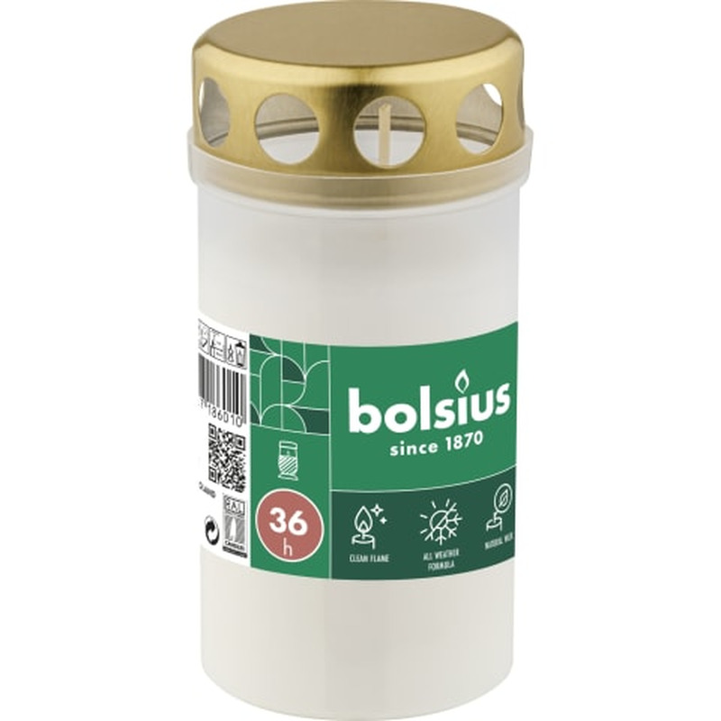 Kalmuküünal valge 36 h, BOLSIUS, tk