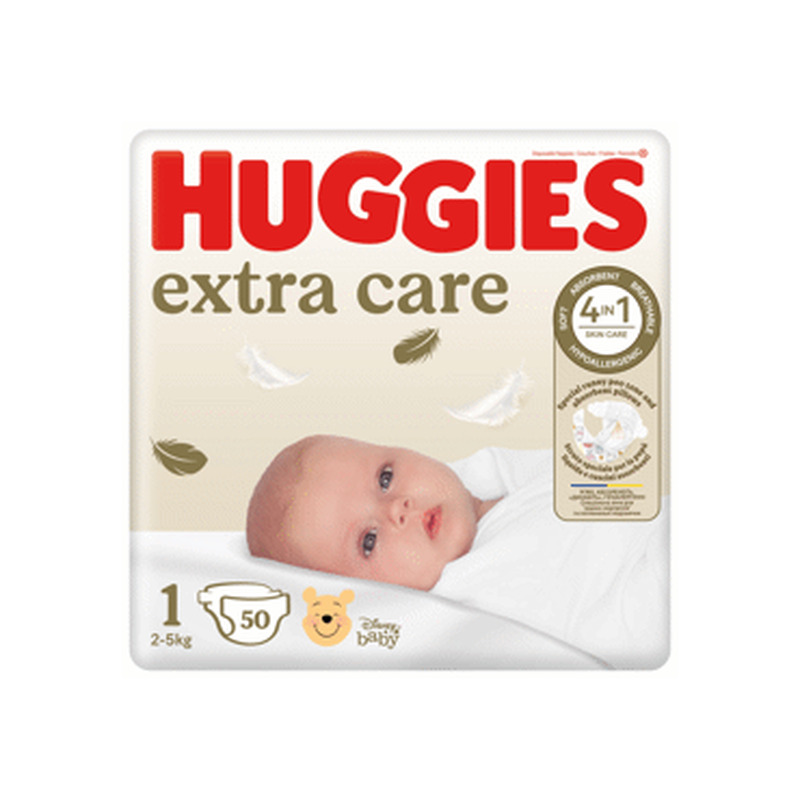 Mähkmed HUGGIES Extra Care 1 2-5kg 50tk