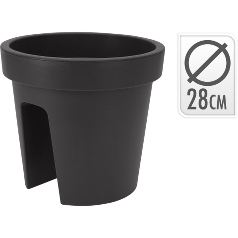 Lillepott rõduservale must 28x25cm SG26