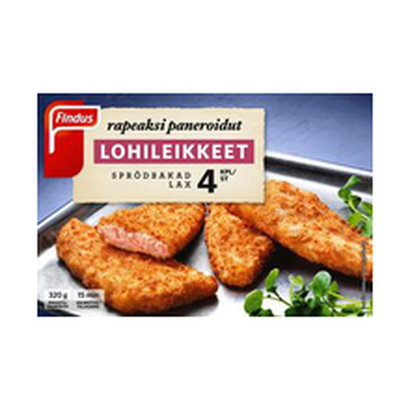 Krõbedad paneeritud lõhelõigud, 320 g