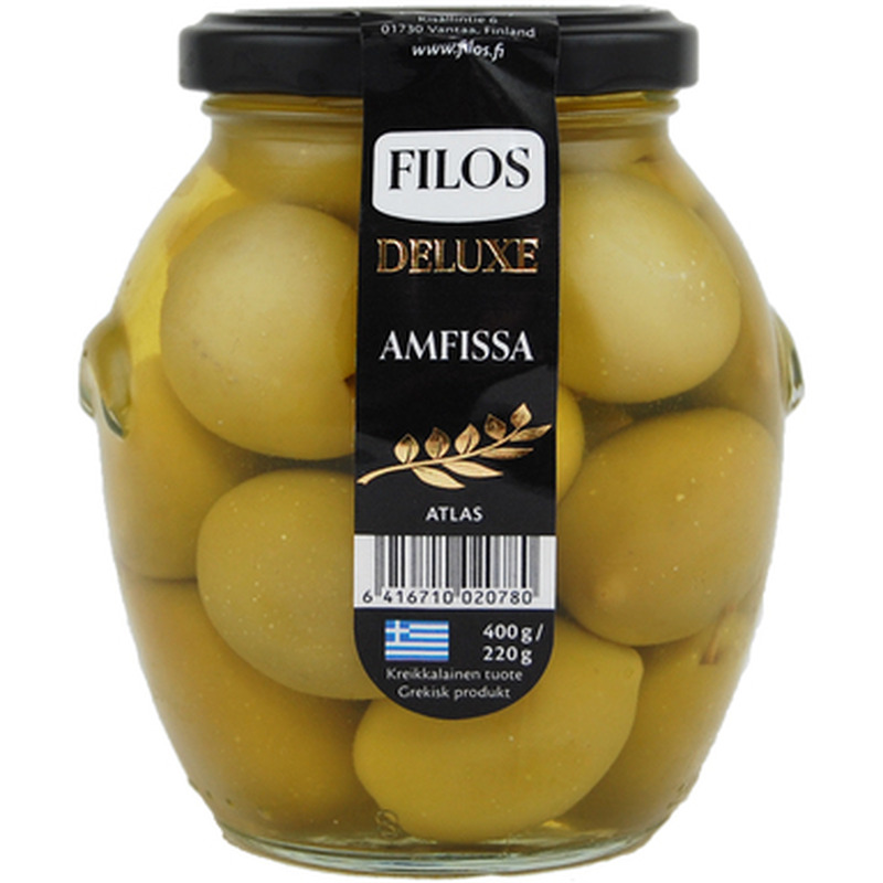 FILOS Deluxe Kreeka suured rohelised oliivid 400g