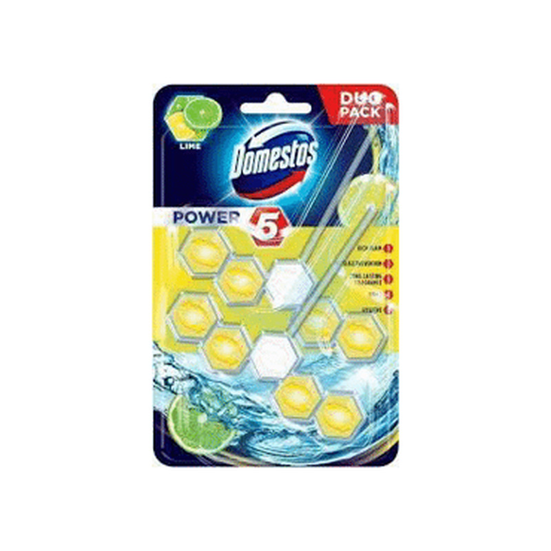 WC-värskend.DOMESTOS Power 5 Lime 2x50g