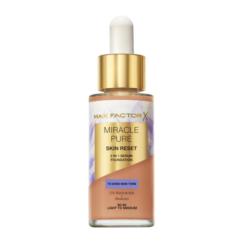 Seerumjumestuskreem Max Factor Miracle Pure Skin Reset 60-80 Light to Medium 30ml