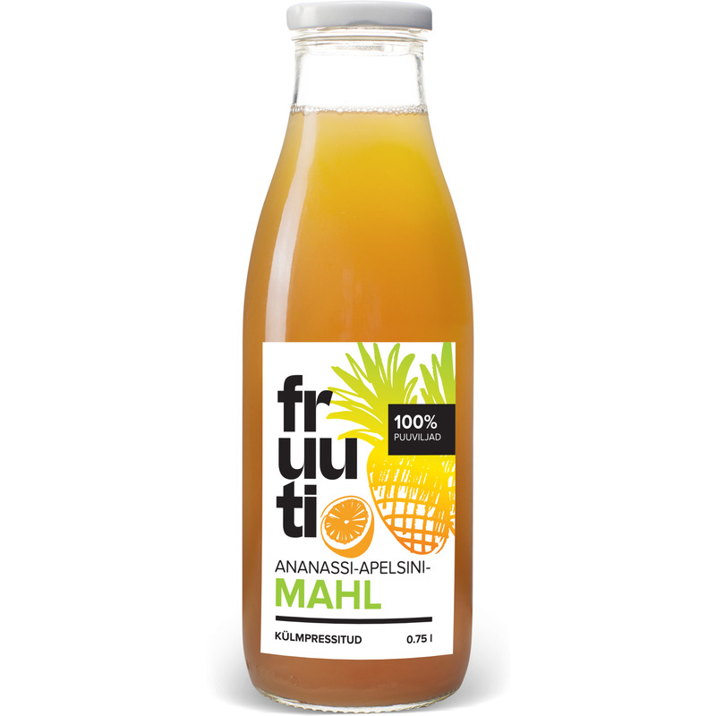 FRUUTI Ananassi-apelsinimahl 100% 0,75l