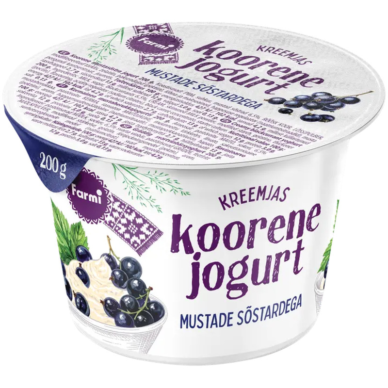 Farmi Koorene jogurt mustasõstraga, 200 g