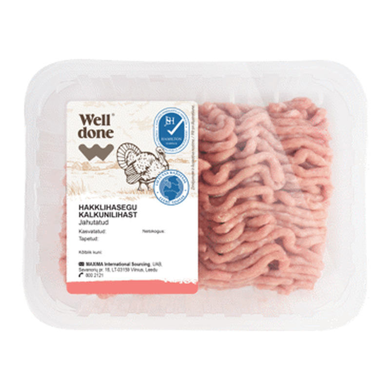 Hakklihasegu kalk.lihast WELL DONE,400g 