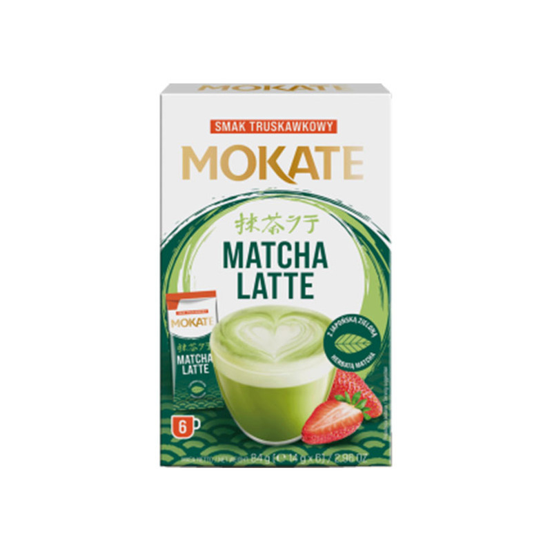 Latte Matcha Strawberry, MOKATE, 6*14g