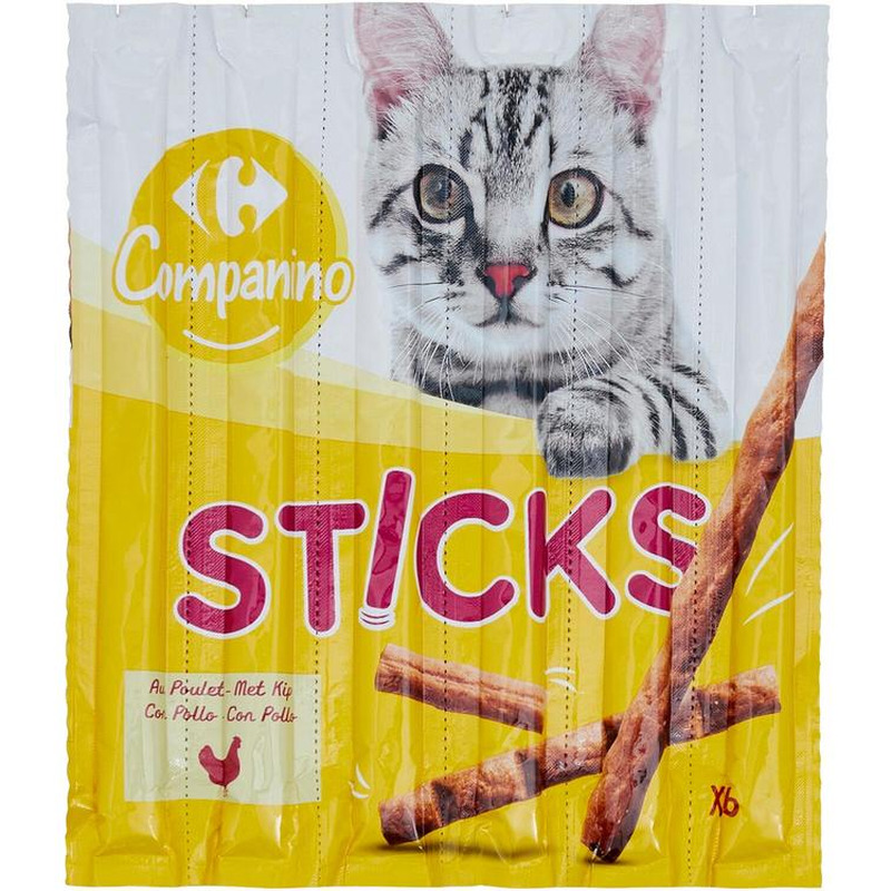 Carrefour närimispulgad kassidele kana ja maksaga 6*5g