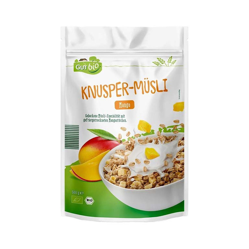 Täisteramüsli mango mahe, GUTBIO, 500 g