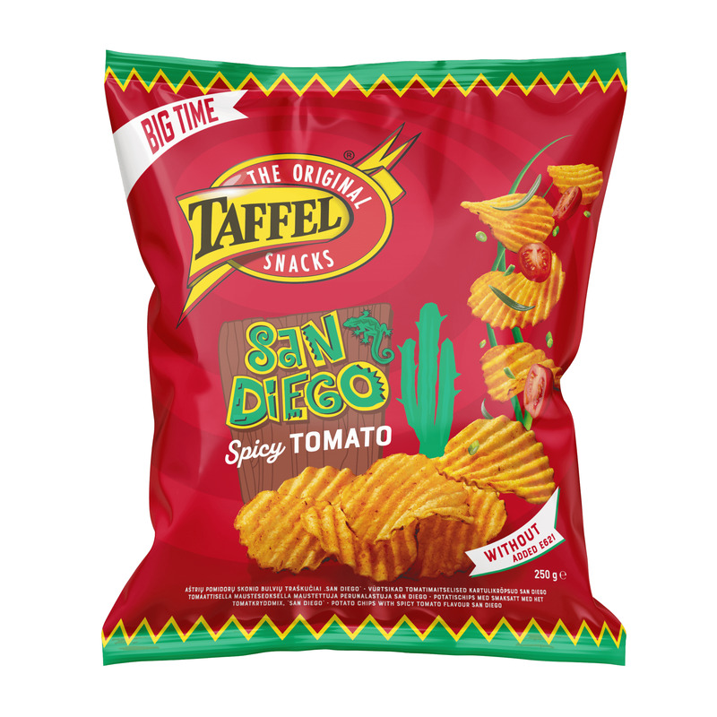 Taffel San Diego vürtsika tomati maitselised kartulilaastud 250g