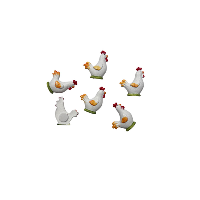 Lihavõttekleebised kanad 6tk ES26