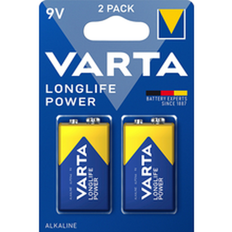 Patarei Longlife Power, 9 V, VARTA, 2 tk
