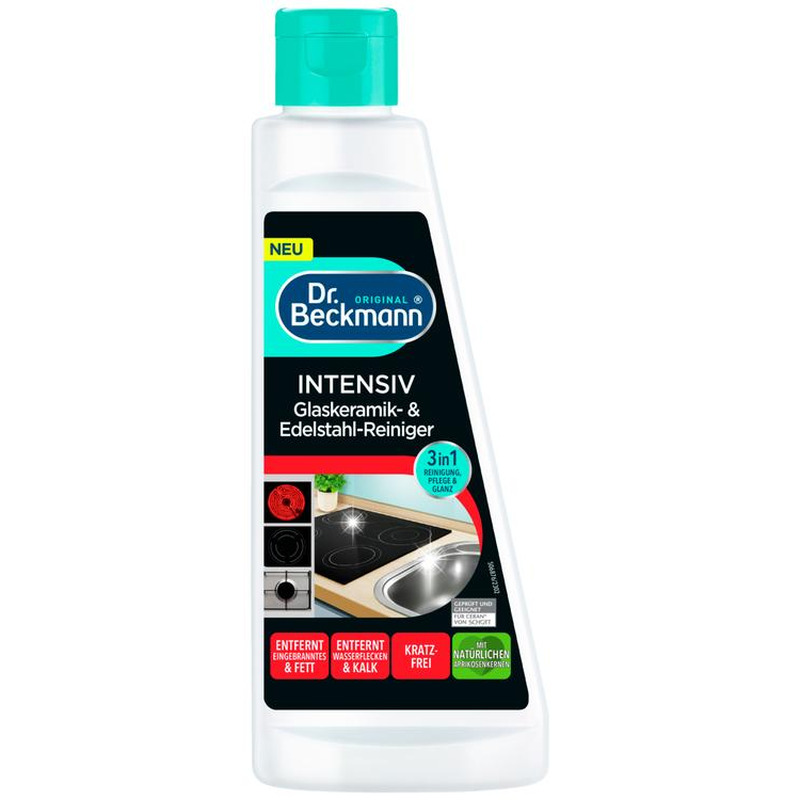 Puhastuskreem pliidile ja roostevabast terasest pindadele, DR.BECKMANN, 250 ml