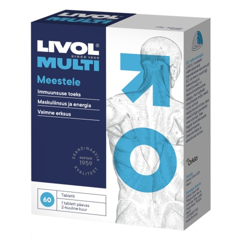 Multivitamiinid Livol Multi Total meestele N60