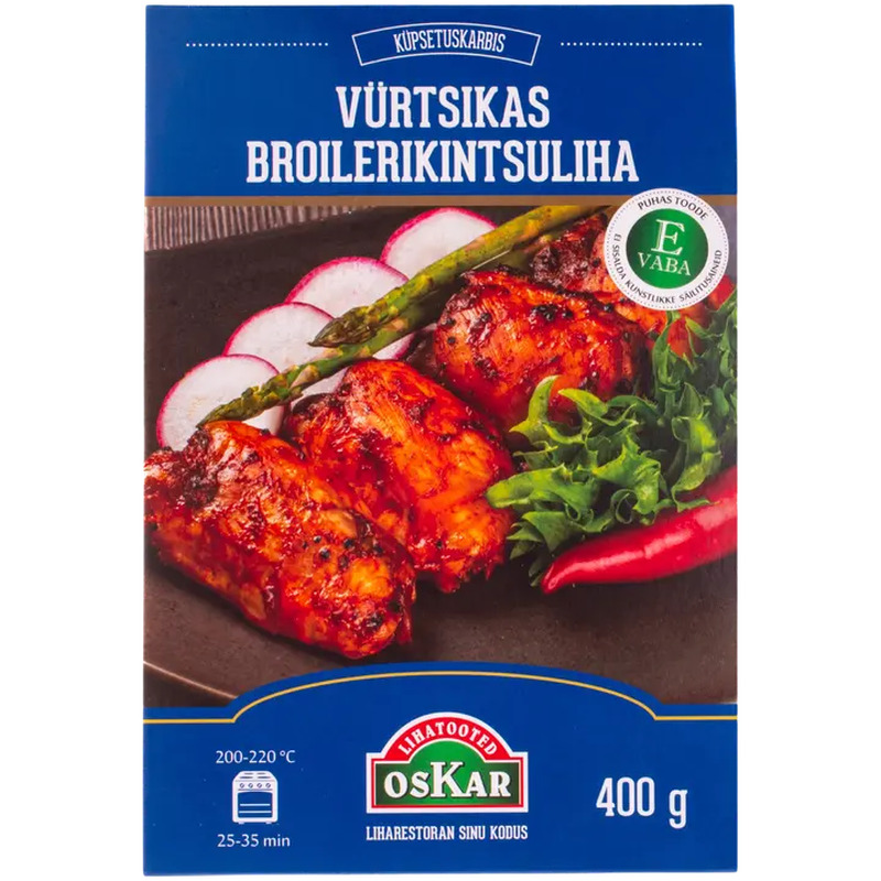 Oskar Vürtsikas broilerikintsuliha 400g