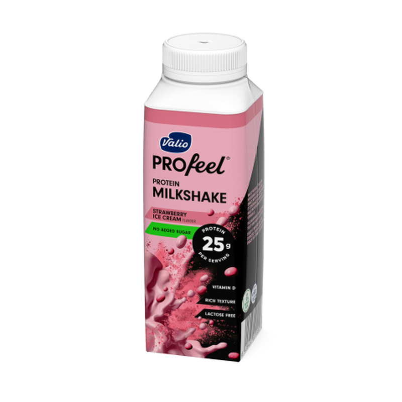 Piimaproteiinikokteil maasikajäätise maitseline PROfeel 250ml