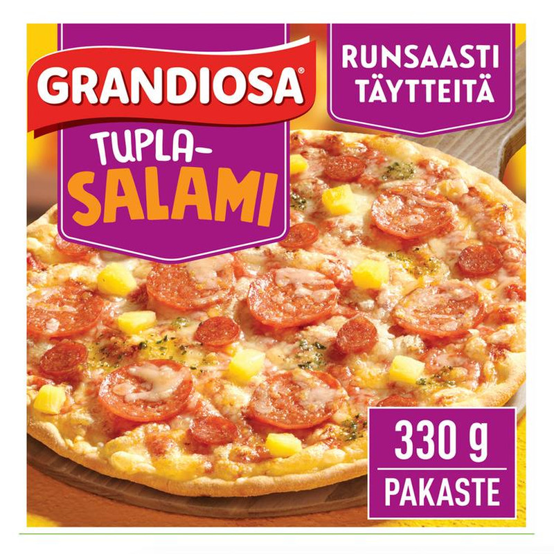 Topelt salaamiga kiviahjupitsa, 330 g