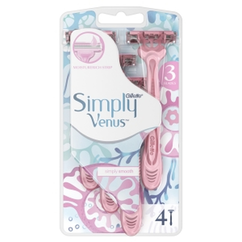 Raseerija Venus Simply3, GILLETTE, 4tk
