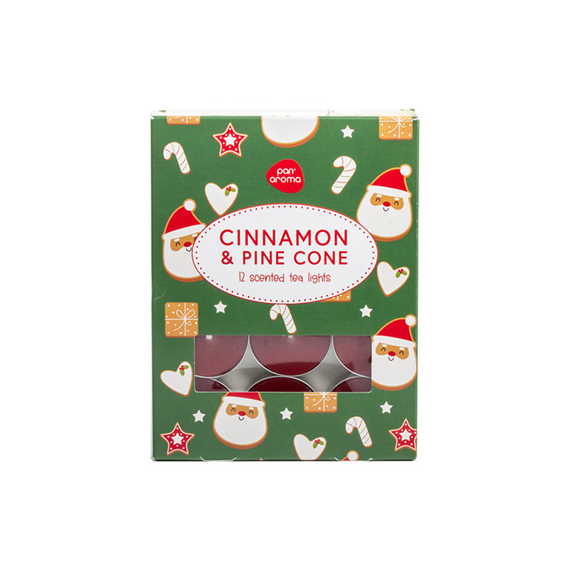Teeküünal Pan Aroma Jõuluvana CINNAMON & PINE CONE 12tk 3h