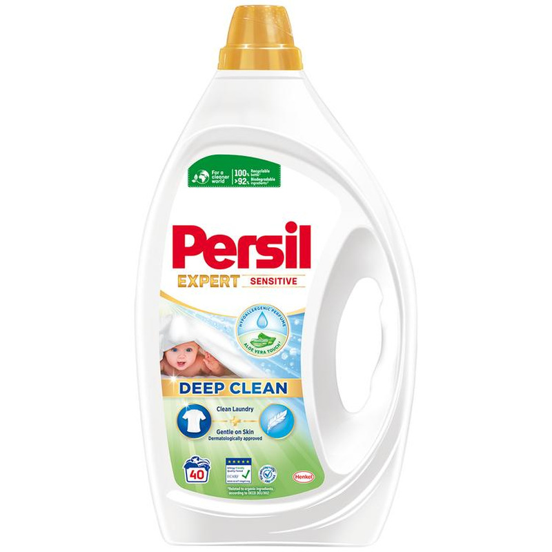 Pesugeel Sensitive 40pk, PERSIL, 1,8 l