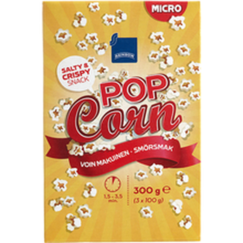 Micro-popkorn võimaitseline 3-pakk, 300 g