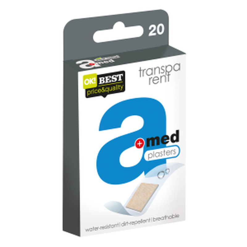 Plaaster A-Med Water Proof 20tk