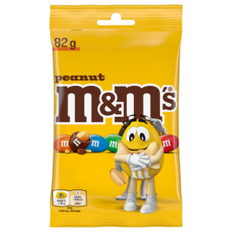 M&M s shok.värvil.glas.maapähklid 82g