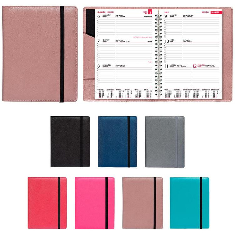 Boss Nädal  A5 horisontaal, spiraalköide, Shine kaaned, SULEMEES, 1 tk