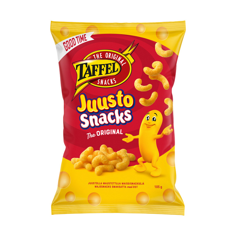 Taffel Juustosnacks juustumaitselised maisisnäkid 105g