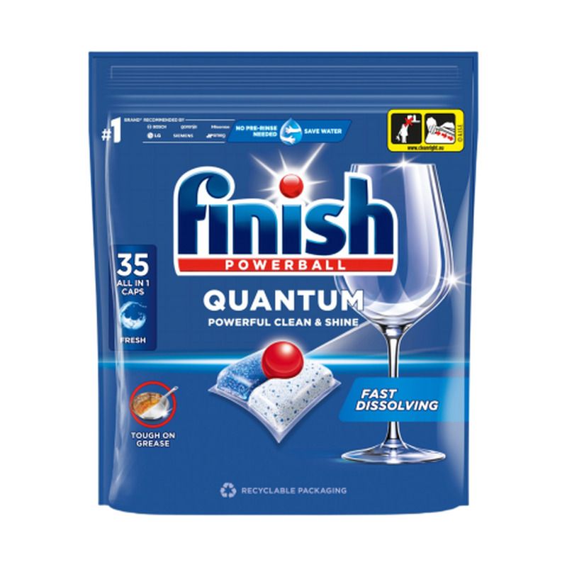 Nõudepesumasina kapslid Finish Powerball Quantum All in 1 35tk