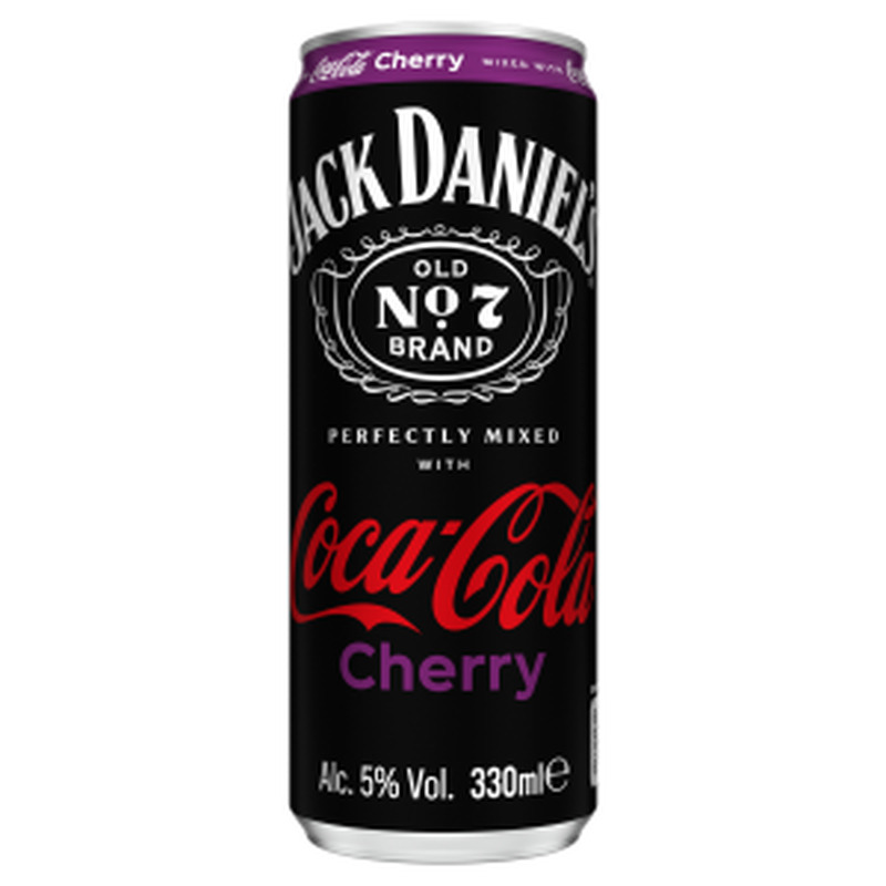 Jack Daniels&Cola Cherry 5% 0.33L prk