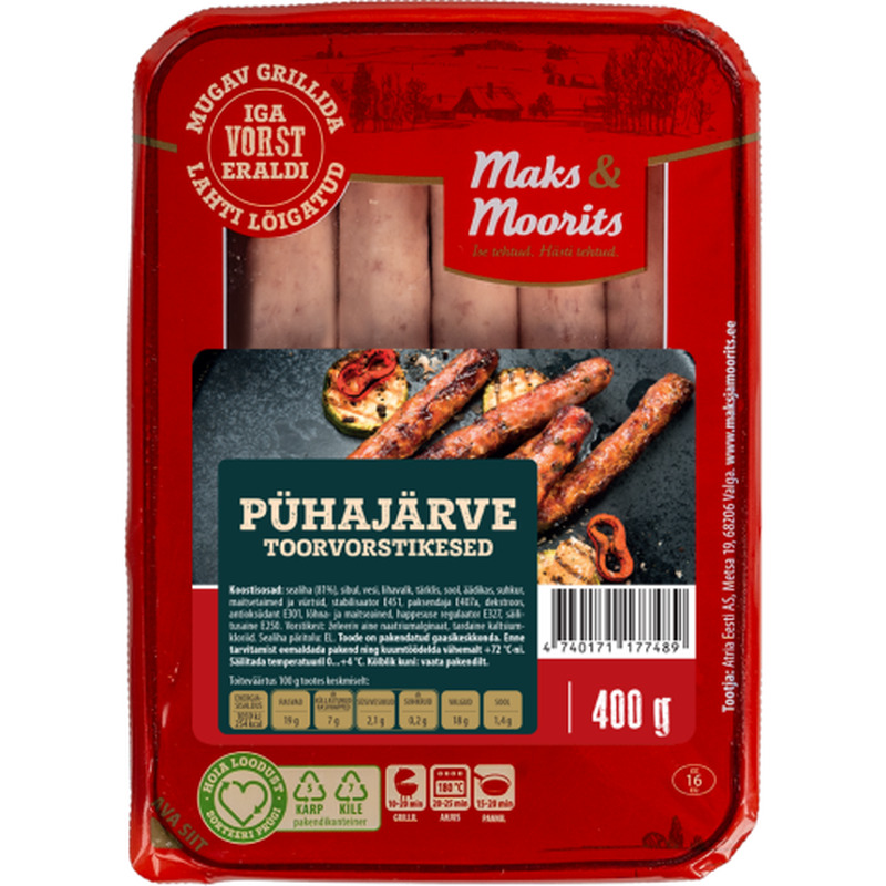 Toorvorstikesed Pühajärve Maks&Moorits 400g