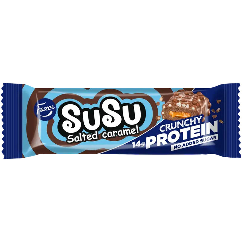 Fazer Susu Crunchy proteiinibatoon Soolakaramell 45g