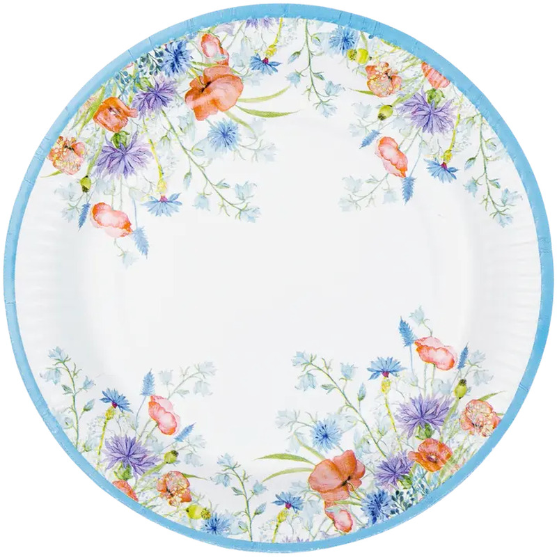 Papptaldrikud Lehed 18cm, SMILE, 12 tk