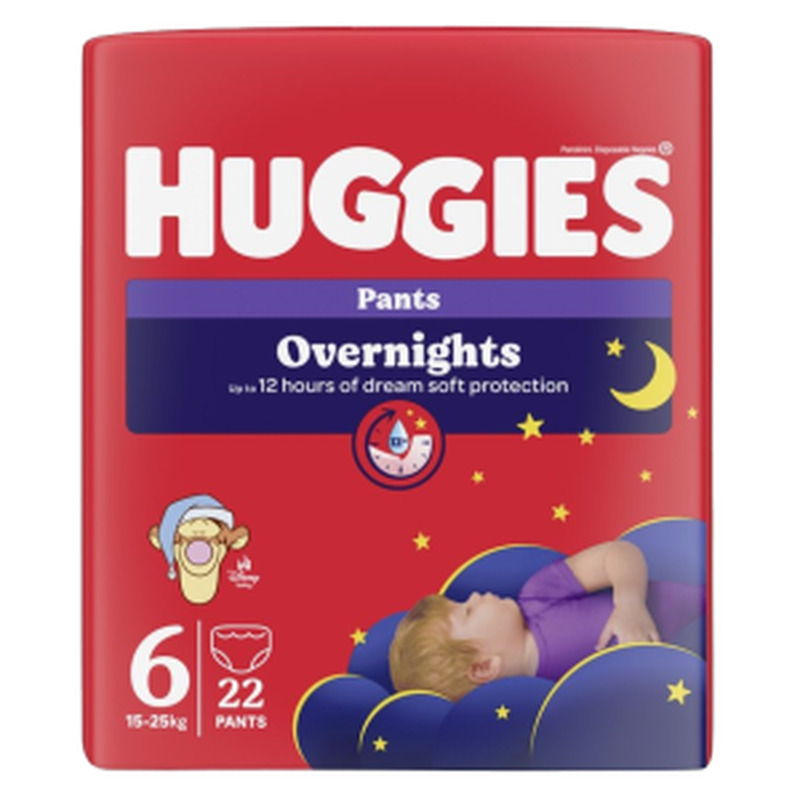 Püksmähkmed Overnights 6 15-25kg, HUGGIES, 22 tk