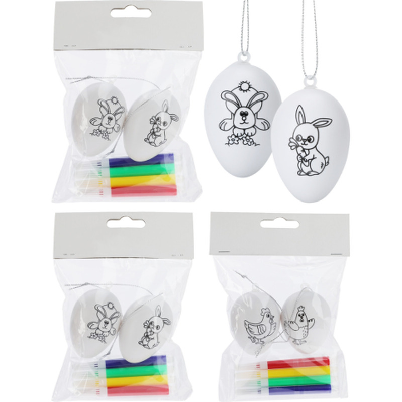 Lihavõttemunad pliiatsitega 6tk ES25