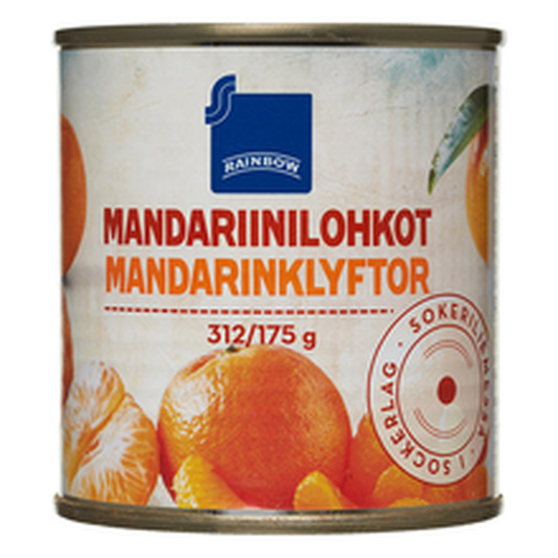 Mandariinisektorid suhkruleemes 312/175 g