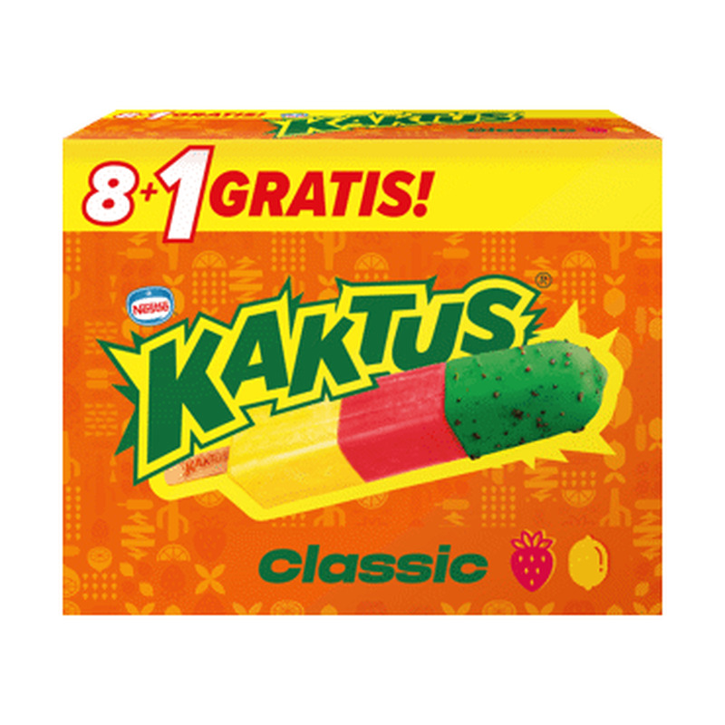 Jäätis KAKTUS maasik.&kakt.multip.,9x48g