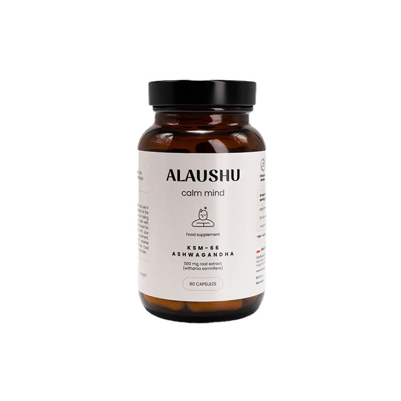 Ashwagandha kapslid KSM-66 500 mg, 60 kapslit