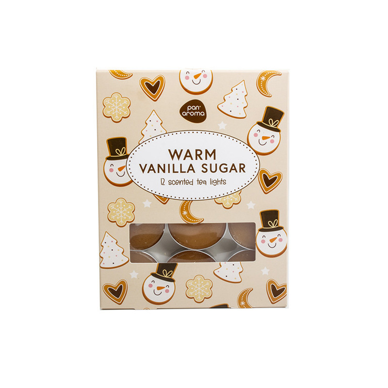 Teeküünal Pan Aroma Lumememm WARM VANILLA SUGAR 12tk 3h
