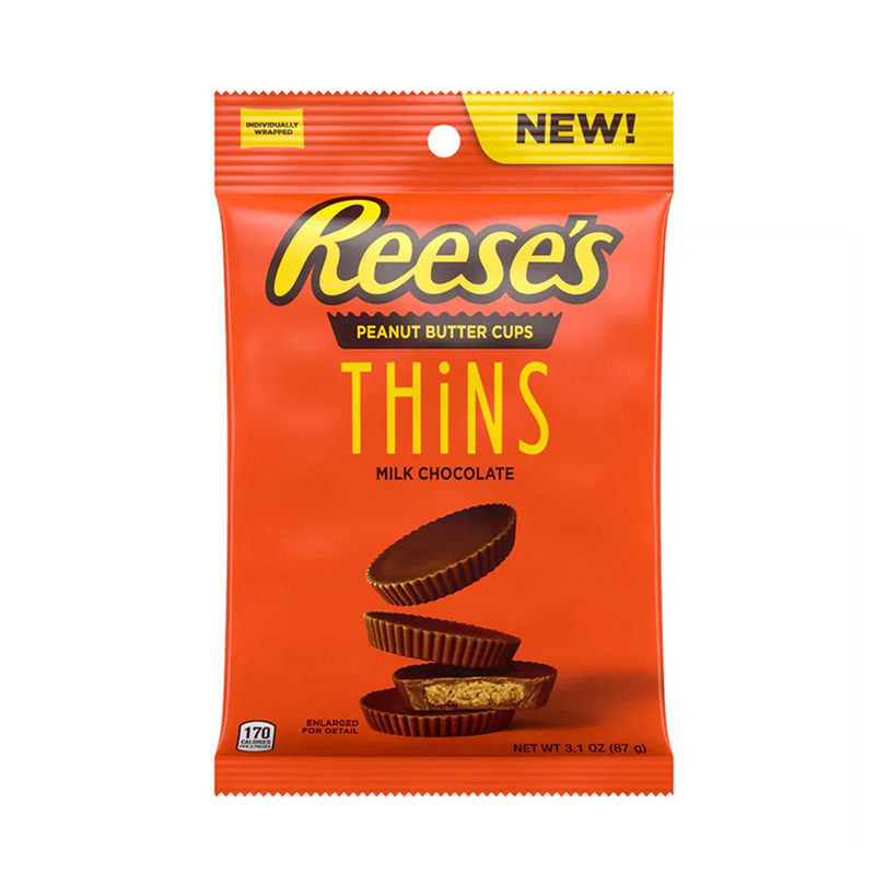 Šokolaadikorvid maapähklikreemiga REESE’S THINS, 87g