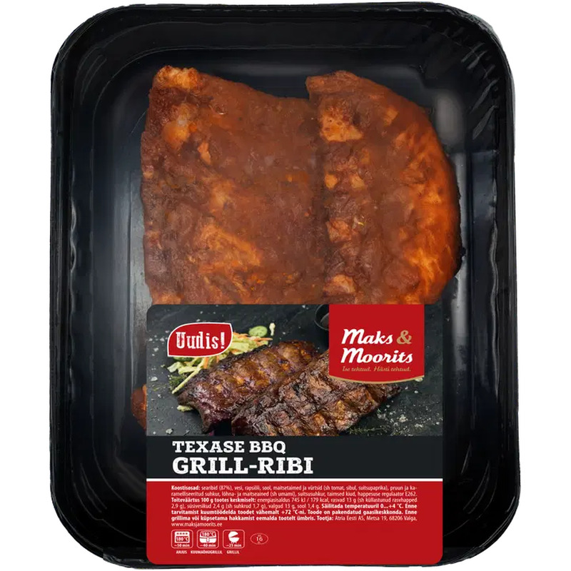 Maks & Moorits Texase BBQ grill-ribi ~ 1kg