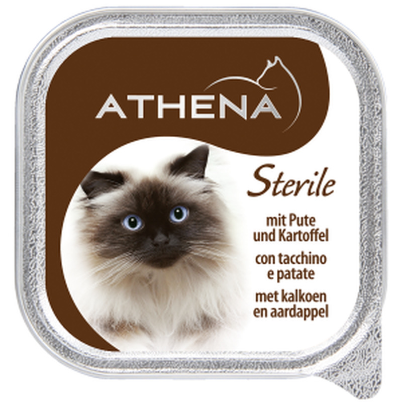 Athena Kassitoit Steriliseeritud Kassidele Kalkuni ja Kartuliga 100g